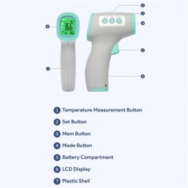[US-W]Infrared Thermometer Digital Non-Contact Multi-functional Termometro Screen IR Thermometer for Baby, Adult, Child