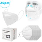 [US-W]20 PCS KN95 Regular Masks Bagged Air Purifying Dust Pollution Vented Respirator Face Mouth Masks