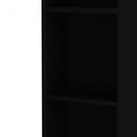 Standing 5 Compartments 1 Drawer 1 Door MDF Barber Cabinet Black