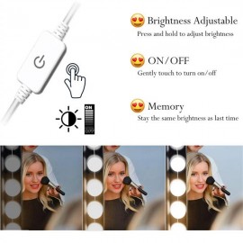 LED Vanity Mirror Lights Makeup Lighting Kit with 10 Light Bulbs Makeup Mirror Lights Kit